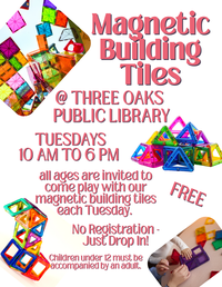 Magnetic Building Tiles @ the Library